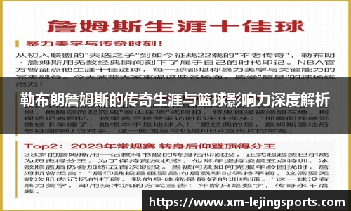 勒布朗詹姆斯的传奇生涯与篮球影响力深度解析